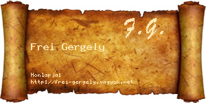 Frei Gergely névjegykártya